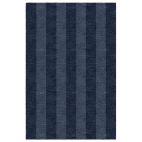 Handmade Navy Blue VSBL01BL05 Stripe  8X10 Area Rugs