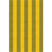 Handmade Olive Gold VSDG02DI03 Stripe Rugs 5'X8'
