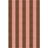 Handmade Brown Peach VSDS02EH09 Stripe Rugs 6'X9'