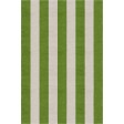 Handmade Silver Green VSAE12CL03 Stripe Rugs6'X9'