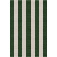 Handmade Silver Dark Green VSAE12CS05 Stripe Rugs8'X10'