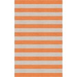 Handmade Silver Orange HSAE12DL04 Stripe Rugs 6'X9'