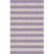 Handmade Silver Violet HSAE12EN08 Stripe Rugs 8'X10'