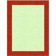 Henley Hand-Tufted Apple Red Green HENBORGGAPR Border Rug 6' X 9'