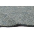 Modern Hand Tufted Wool / Silk (Silkette) Blue 2' x 2' Rug