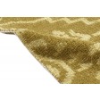 Modern Hand Knotted Wool / Silk (Silkette) Gold 2' x 2' Rug
