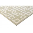 Modern Jacquard Loom Wool Silk Blend Sand 4' x 6' Rug
