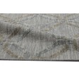 Modern Jacquard Loom Wool Silk Blend Grey 3' x 6' Rug
