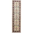 Traditional-Persian/Oriental Hand Knotted Wool Cream 3' x 10' Rug