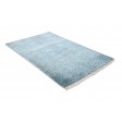 Modern Hand Knotted Wool / Silk (Silkette) Teal Blue 2' x 3' Rug