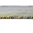 Modern Hand Knotted Wool / Silk (Silkette) Yellow 2' x 3' Rug