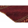 Traditional-Persian/Oriental Hand Knotted Wool Red 1' x 2' Rug