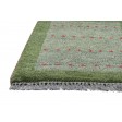 Traditional-Persian/Oriental Hand Knotted Wool Green 1' x 2' Rug