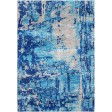 Matisse Blue / Tide Gray Silken Modern 5x8 Rug