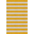 Handmade Silver Dark Gold HSAE12DH06 Stripe Rugs 6'X9'