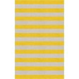 Handmade Silver Gold HSAE12DI04 Stripe Rugs 6'X9'