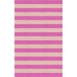 Handmade Pink Peach HSAK06AK12 Stripe Rugs 8'X10'