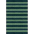 Handmade Green Dark Green HSCF01CS09 Stripe Rugs 9'X12'