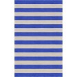 Handmade Silver Blue HSTR-1008  Stripe Rugs 5' X 8'