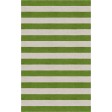 Handmade Silver Green HSTR-1012  Stripe Rugs 8' X 10'