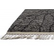 Modern Hand Knotted Wool Charcoal 6' x 8' Rug
