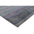 Modern Hand Knotted Wool Blue 5' x 8' Rug