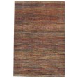 Modern Hand Knotted Wool Rust 5' x 8' Rug