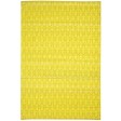 Modern Jacquard Loom Wool / Silk (Silkette) Yellow 5' x 7' Rug