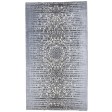 Traditional-Persian/Oriental Jacquard Loom Silk Dark Grey 5' x 8' Rug