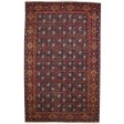 Traditional-Persian/Oriental Hand Knotted Wool Silk Blend Blue 6' x 9' Rug