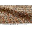 Modern Hand Knotted Wool Silk Blend Rust 6' x 9' Rug