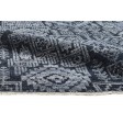 Modern Hand Knotted Wool Silk Blend Black 6' x 9' Rug