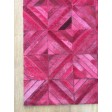 Handmade Leather Pink / Brown Rug 5x8 JAK104