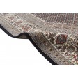 Traditional-Persian/Oriental Hand Knotted Wool / Silk (Silkette) Black 7' x 10' Rug