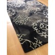 Handmade Wool Floral Black/ Gray 5x8 lt1118 Area Rug