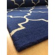 Handmade Wool Modern Navy Blue/ Beige 5x8 lt1234 Area Rug