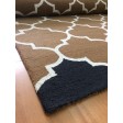 Handmade Wool Modern Brown/ Navy Blue 5x8 lt1250 Area Rug