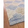Handmade Wool Modern Ivory/ Blue 5x8 lt1286 Area Rug
