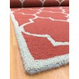 Handmade Wool Modern Red/ L.Blue 5x8 lt1310 Area Rug