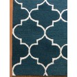 Handmade Wool Modern Blue/ Ivoy 5x8 lt1346 Area Rug