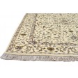 Traditional-Persian/Oriental Hand Knotted Wool / Silk (Silkette) Ivory 4' x 6' Rug