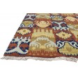 Modern Hand Knotted Wool Rust 4' x 6' Rug