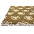 Modern Hand Knotted Wool Brown 4' x 6' Rug