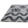 Modern Jacquard Loom Silk (Silkette) Grey 5' x 9' Rug