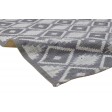 Modern Jacquard Loom Silk (Silkette) Grey 5' x 8' Rug