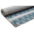 Modern Jacquard Loom Silk (Silkette) Blue 5' x 8' Rug