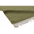 Modern Dhurrie Wool Green 5' x 8' Rug