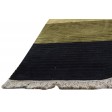 Modern Hand Knotted Wool / Silk (Silkette) Multi Color 3' x 9' Rug