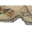 Traditional-Persian/Oriental Hand Knotted Wool / Silk (Silkette) Beige 3' x 9' Rug