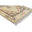 Traditional-Persian/Oriental Hand Knotted Wool / Silk (Silkette) Beige 3' x 14' Rug